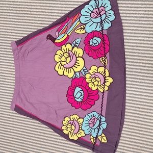 Anthropologie Vintage Odille Colorful Cotton Skirt